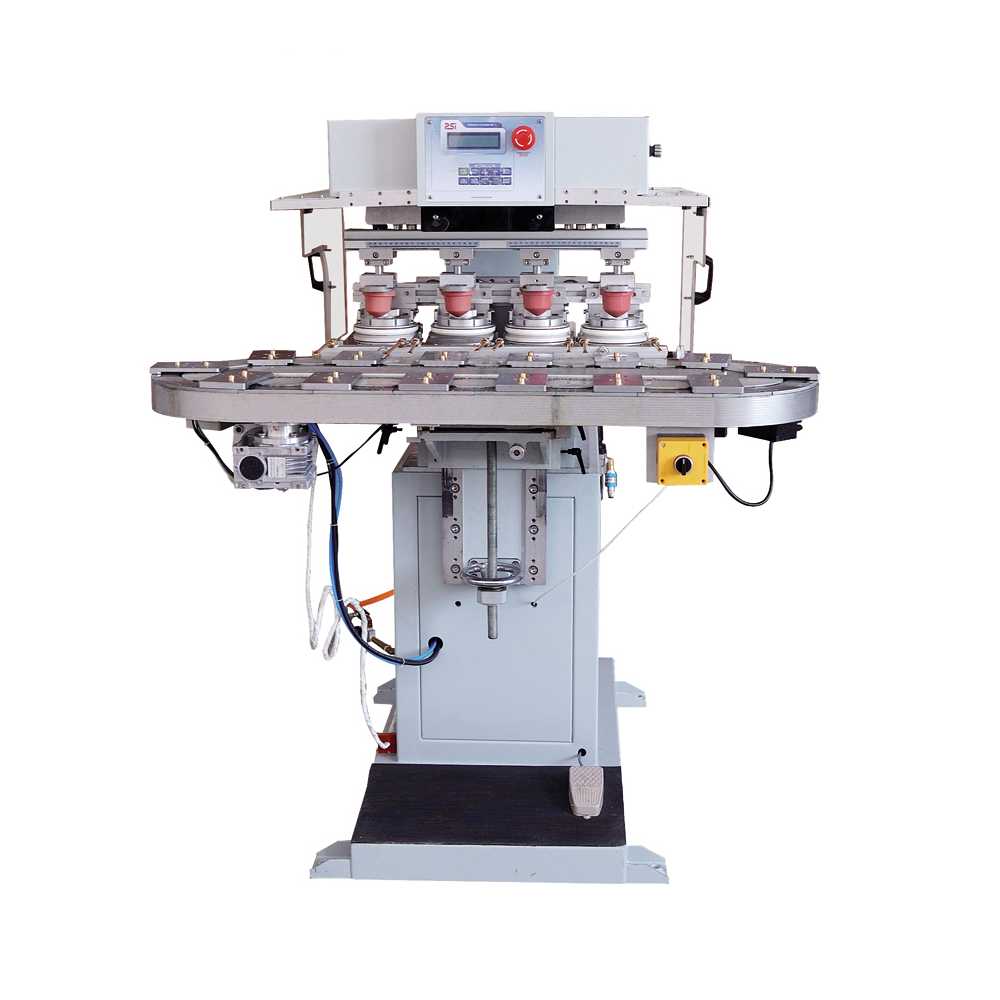 125-90C4 – Máquina de tampografia 4 colores con conveyor