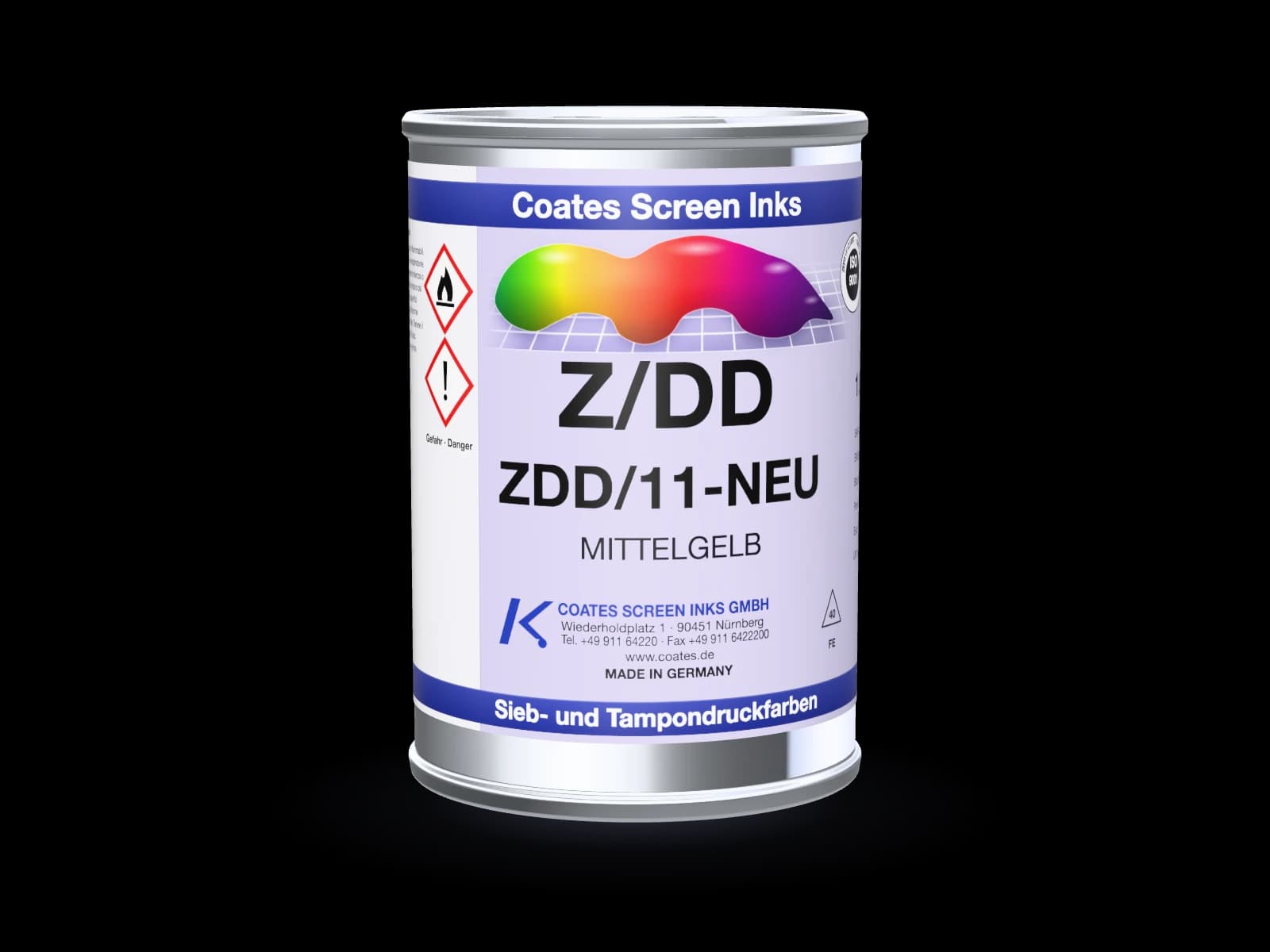 Two-component screen printing ink Z/DD